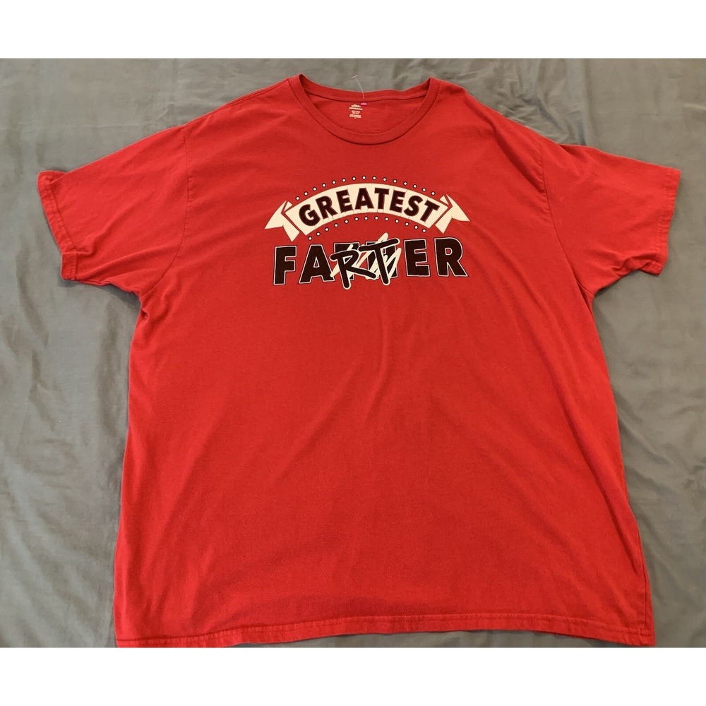 Greatest Father/Farter Tee Shirt 2XL Red (not just for‎ fathers day) Fun Joke